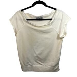 Michael Stars 86 Original Tee Womens Athletic Sweat Top Cap Sleeve Athleisure